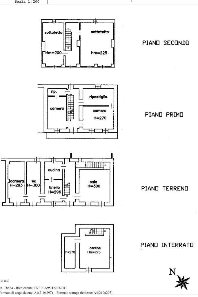 Semi-detached house Via Lago, Alice Castello - floor plans 1