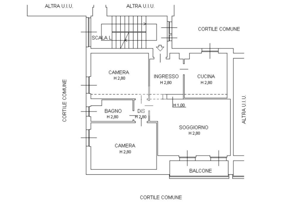 Three-room apartment Via Achille Ratti, Rho - floor plans 1