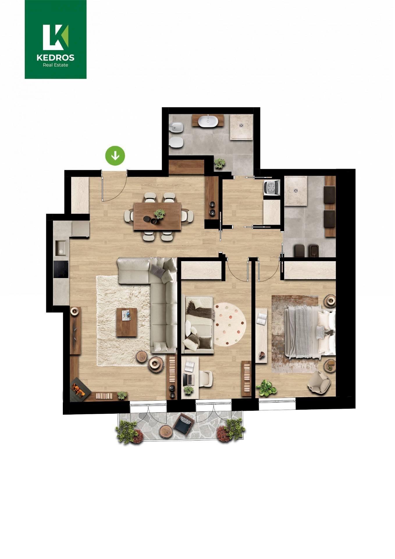 Foto 1 - Two-room apartment Rue Valdigne
 
39, Morgex - floor plans 1