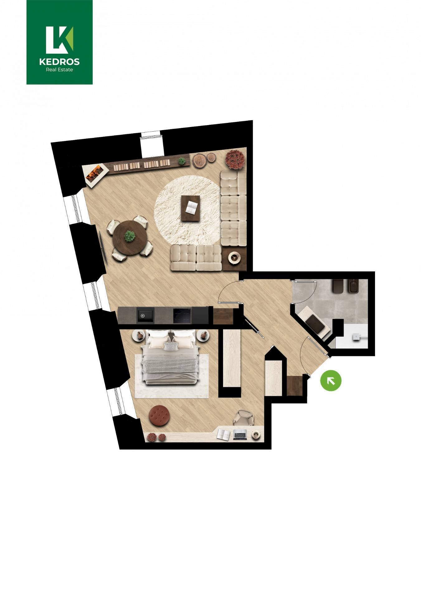 Foto 1 - One-room apartment Rue Valdigne
 
39, Morgex - floor plans 1