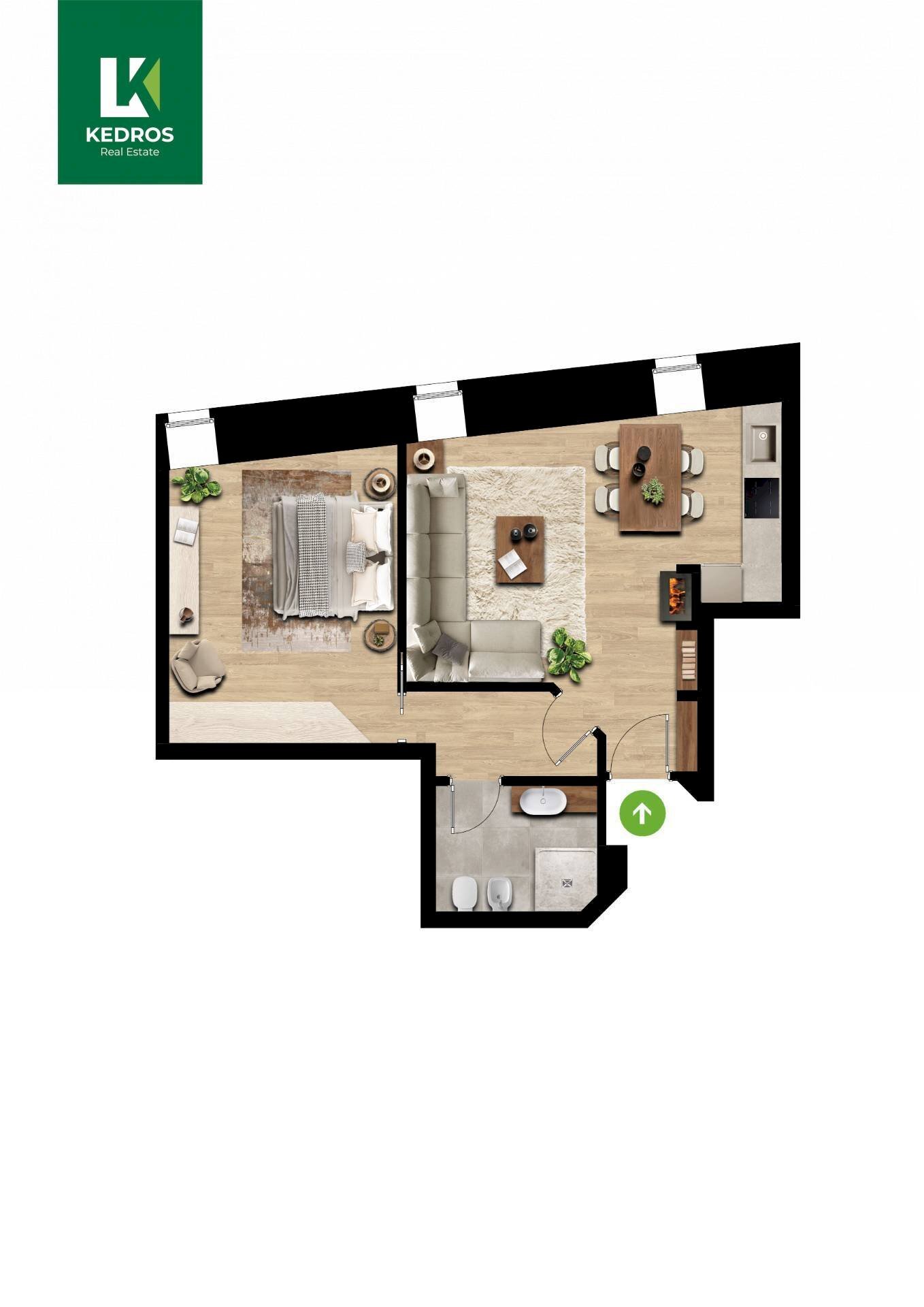 Foto 1 - One-room apartment Rue Valdigne
 
39, Morgex - floor plans 1