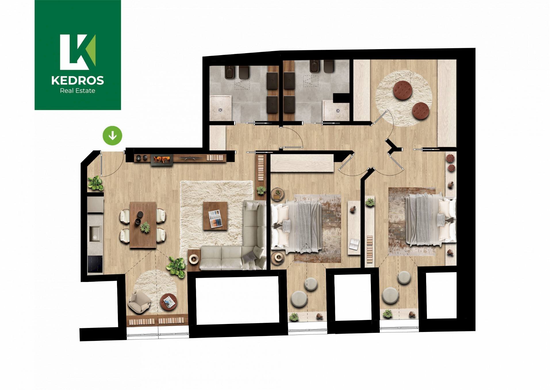 Foto 1 - Three-room apartment Rue Valdigne
 
39, Morgex - floor plans 1