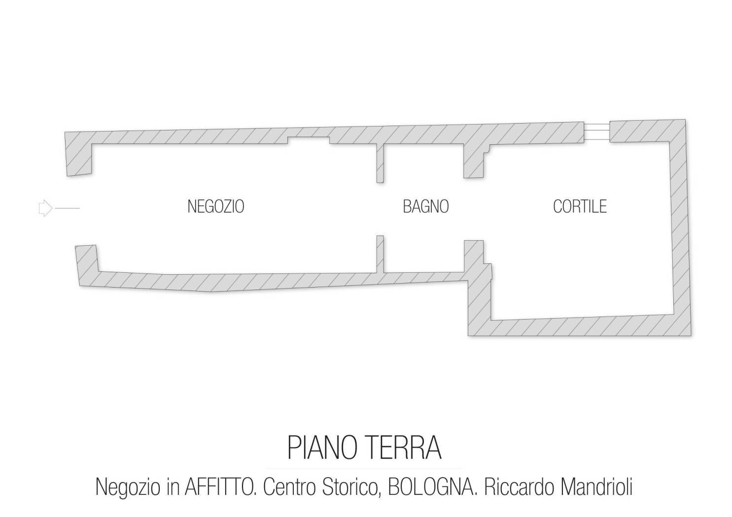 Negozio via de' Fusari, Bologna (zona Centro Storico) - planimetria 1