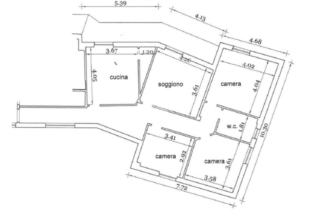 Appartamento Via Antonio Gramsci, Sestri Levante - planimetria 1