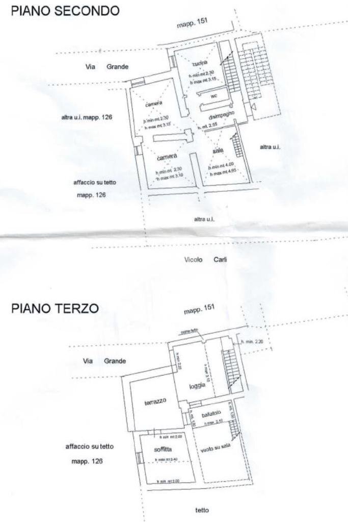 Semi-detached house Via Grande, Imperia - floor plans 1