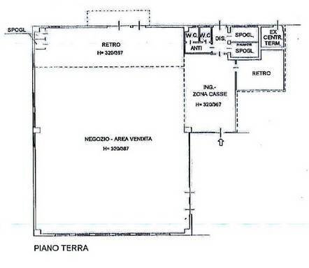 Negozio via Fratelli Rosselli, Modena - planimetria 1