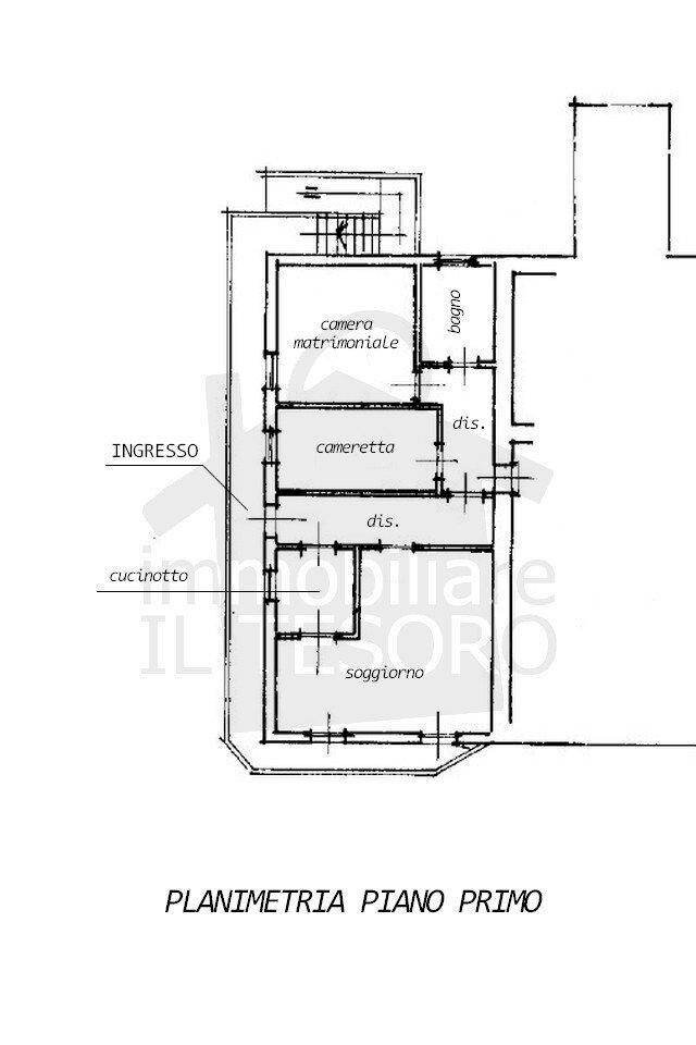 Four-room apartment via Fausto Coppi, San Leo - floor plans 1