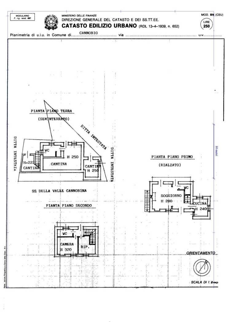 Villa strada Statale di Valle Cannobina, Cannobio - planimetria 1
