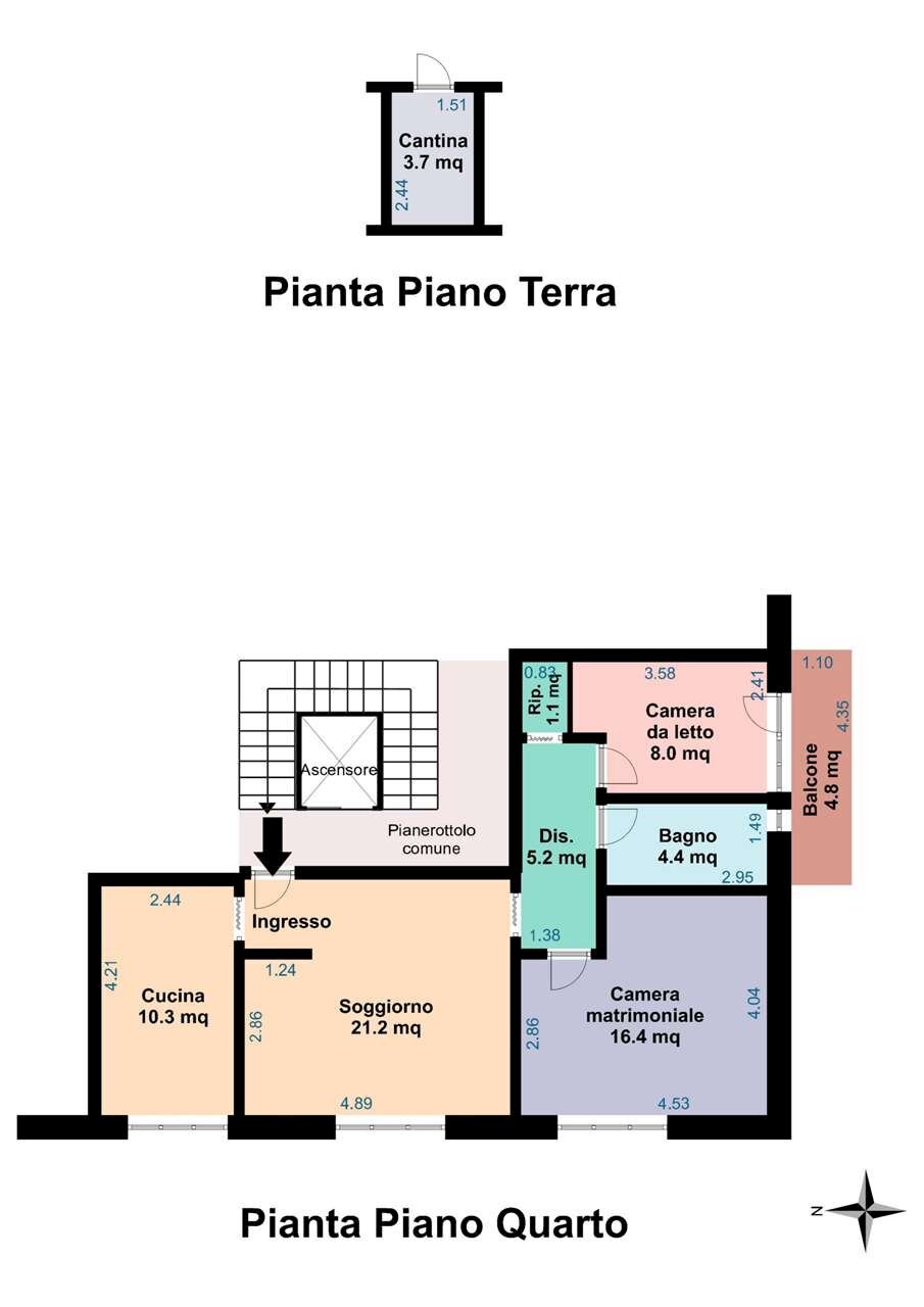 Bilocale Viale delle Nazioni, Ravenna - planimetria 1