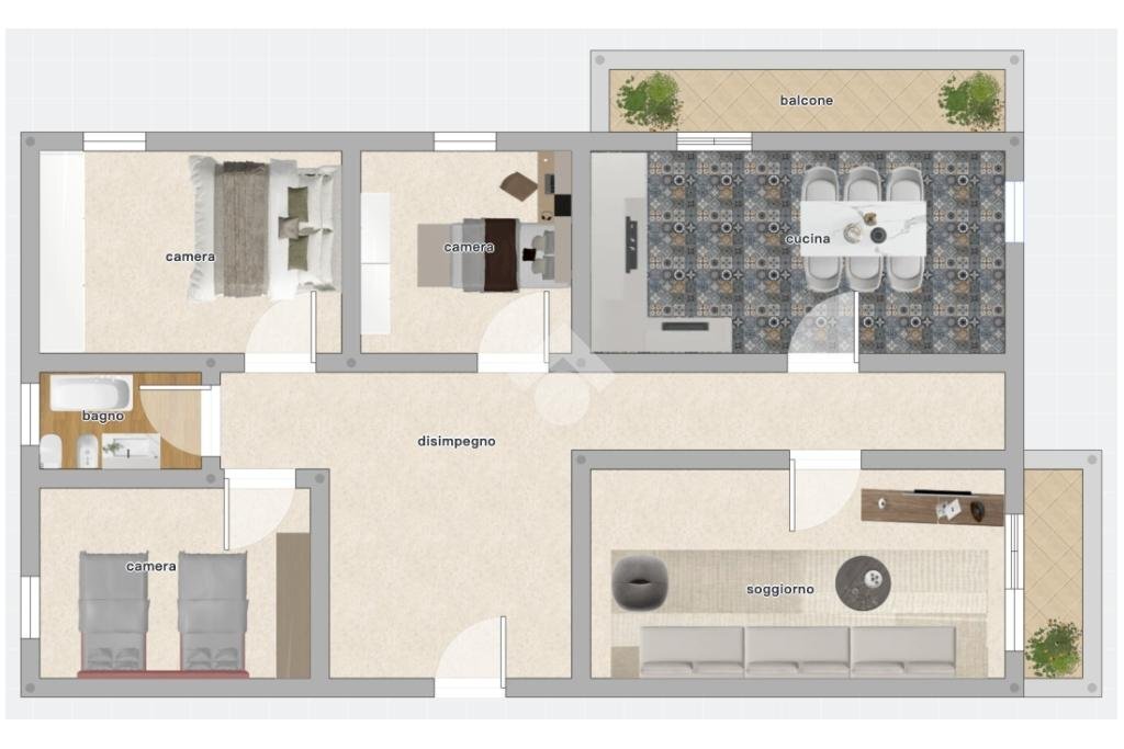 Porzione di casa Via Carlo Marx, Verucchio - planimetria 1