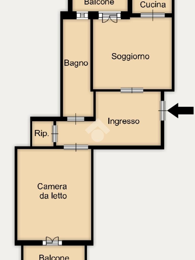 Bilocale Via Giovanni Antonio Amadeo, Milano (zona Città Studi) - planimetria 1