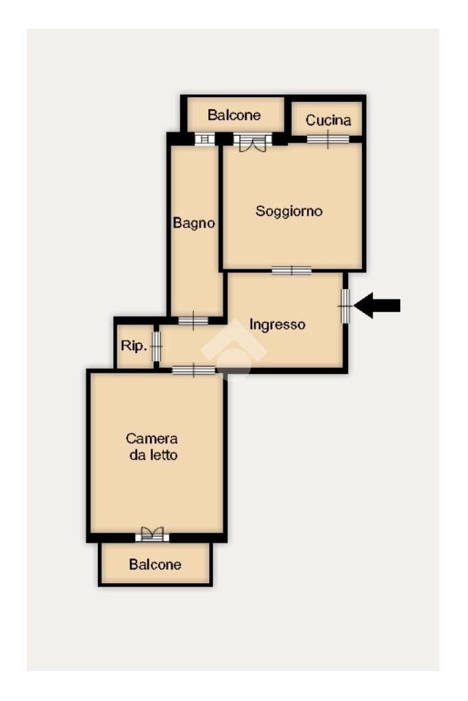 Bilocale Via Giovanni Antonio Amadeo, Milano (zona Città Studi) - planimetria 1