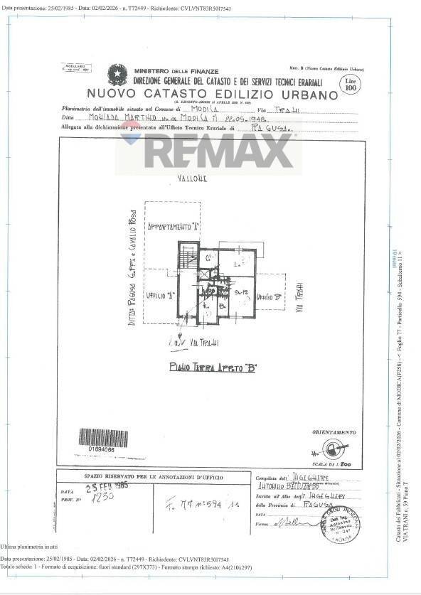 Pianta 2D - Appartamento via Trani
 
59, Modica - planimetria 1