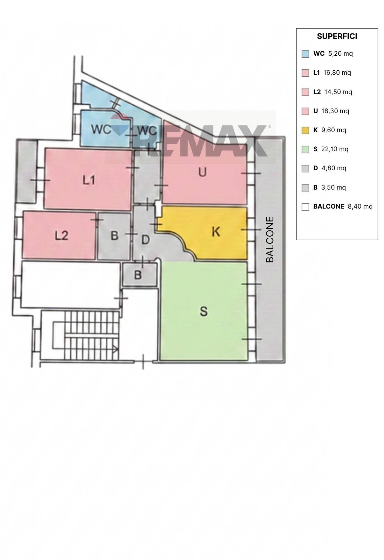 Pianta 2D - Apartment via Scarlatti
 
211/E, Napoli - floor plans 1