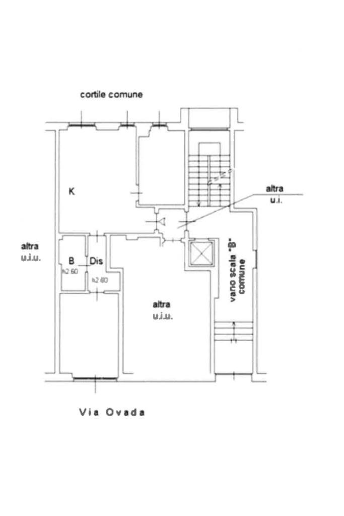 Three-room apartment Via Ovada, Milano (neighborhood Famagosta) - floor plans 1