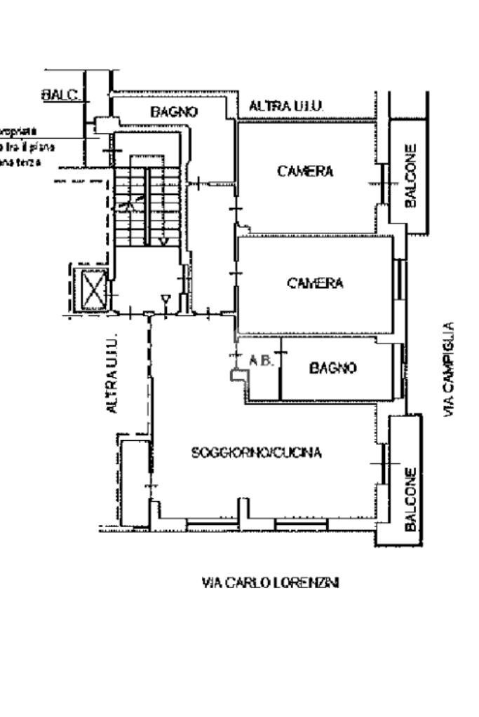 Quadrilocale Via Carlo Lorenzini, Torino (zona Borgo Vittoria) - planimetria 1
