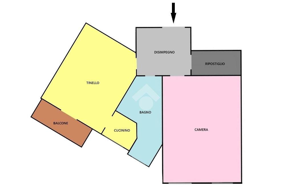 Bilocale Via Luigi Salvatore Cherubini, Torino (zona Barriera Milano) - planimetria 1