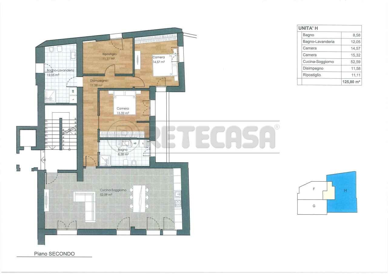 Retecasa_Valdagno - Render - Four-room apartment Recoaro Terme - floor plans 1