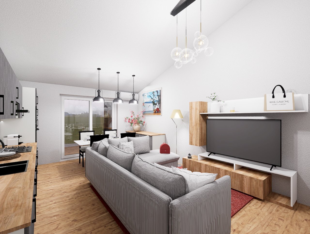 3_PRANZO-SOGGIORNO.png - Three-room apartment Decimomannu - photo 3