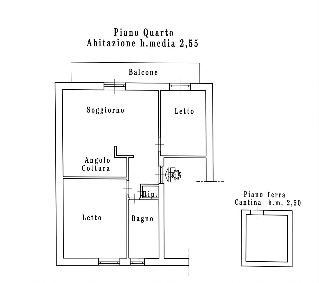 pianta OK - Quadrilocale Via Marconi, Segni - planimetria 1