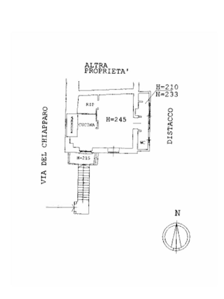 Semi-detached house Via del Chiapparo, Genova (neighborhood Apparizione) - floor plans 1