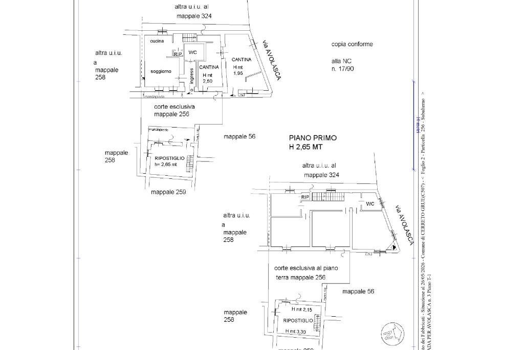 Semi-detached house Via Avolasca, Cerreto Grue - floor plans 1