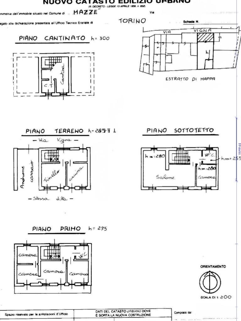 Casa indipendente Vicolo Vigna, Mazzè - planimetria 1