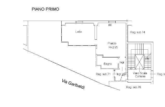 Foto 16 - Appartamento Via Garibaldi, Ferrara - planimetria 1
