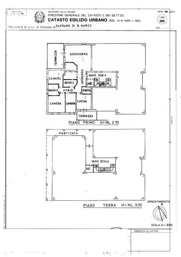 Foto 27 - Quadrilocale Via Stocco
 
10, Caerano di San Marco - planimetria 1