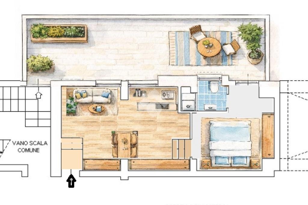 Bilocale Viale Angelo Masini, Bologna (zona Centro Storico) - planimetria 1