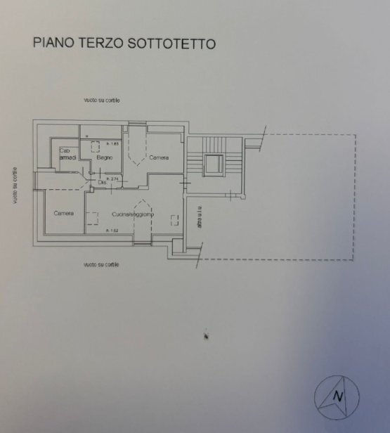 Three-room apartment Viale Stazione, 22, Barge - floor plans 1