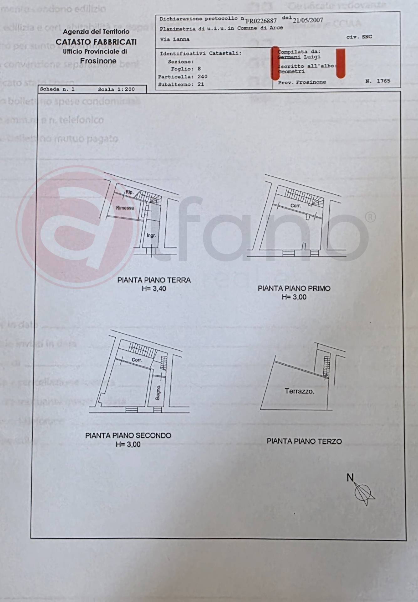 Foto 23 - Stabile - Palazzo Via Lanna
 
snc, Arce - planimetria 1