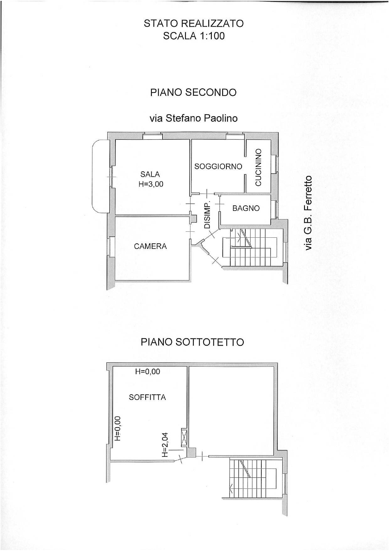 planimetria - Trilocale via Ferretto
 
4, Mondovì - planimetria 1