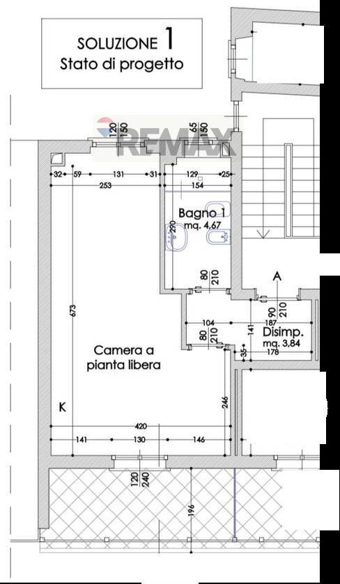 Pianta 2D - Monolocale Via Ticino
 
17, San Donato Milanese - planimetria 1