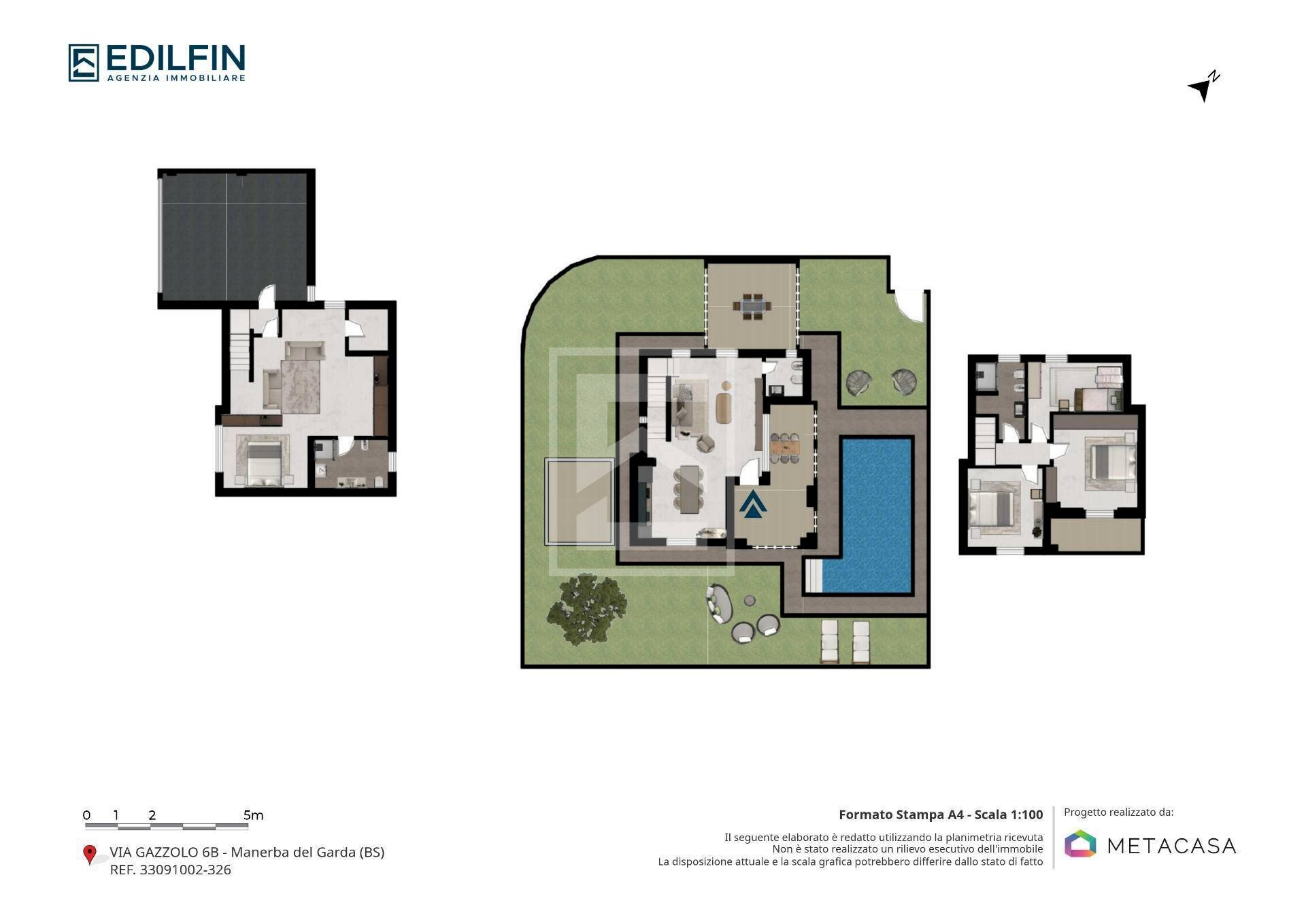 Foto 38 - Villa VIA GAZZOLO
 
6B, Manerba del Garda - floor plans 1