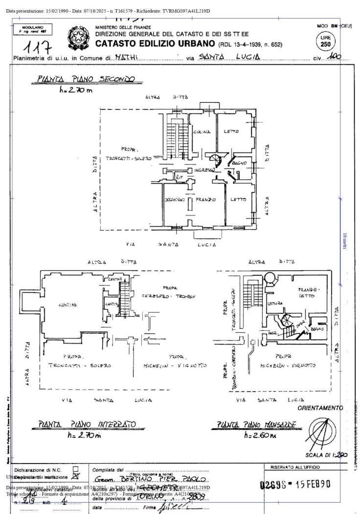 Apartment Via Santa Lucia 100, Mathi - floor plans 1