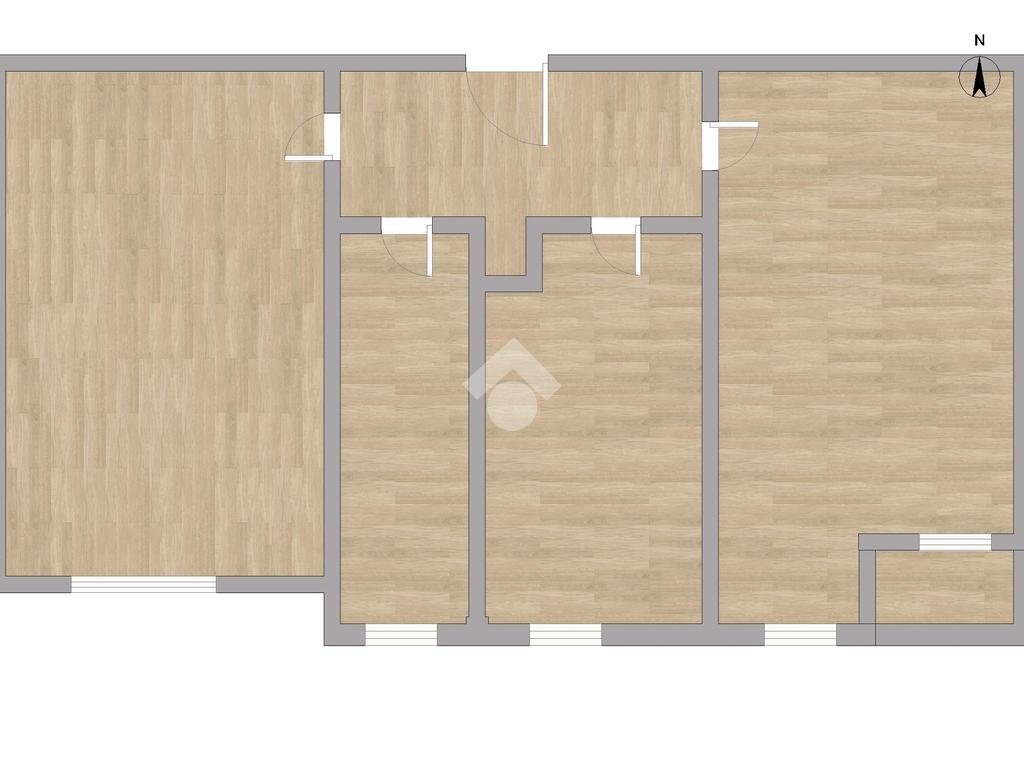 Two-room apartment Corso Lodi, Milano (neighborhood Corvetto) - floor plans 1