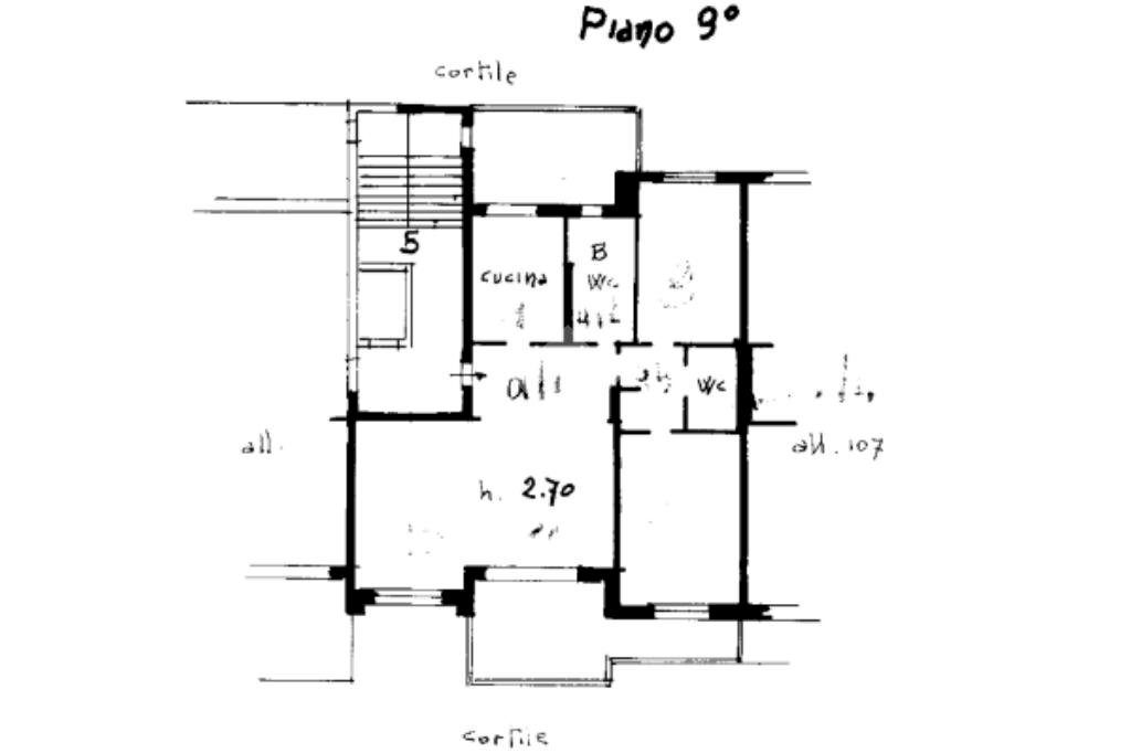 Attic Via cascina bianca, Milano (neighborhood Barona) - floor plans 1