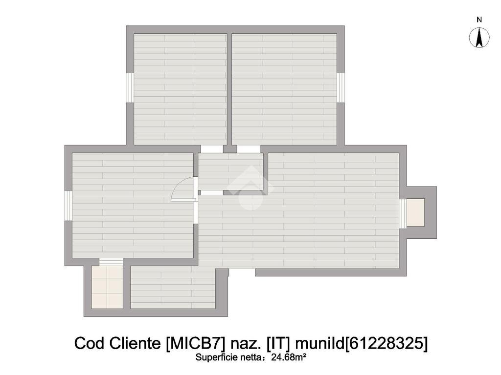 Trilocale Via Privata Meina, Milano (zona Maggiolina) - planimetria 1