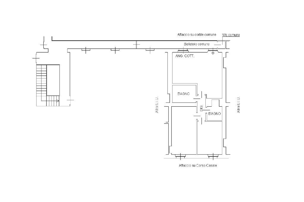 Four-room apartment Corso Casale, Torino (neighborhood Borgo Po) - floor plans 1