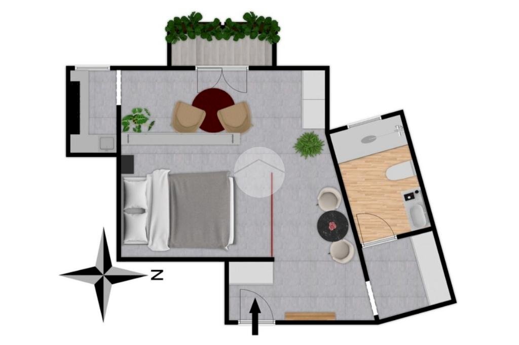 Monolocale Via Giuseppe Tartini, Milano (zona Dergano) - planimetria 1