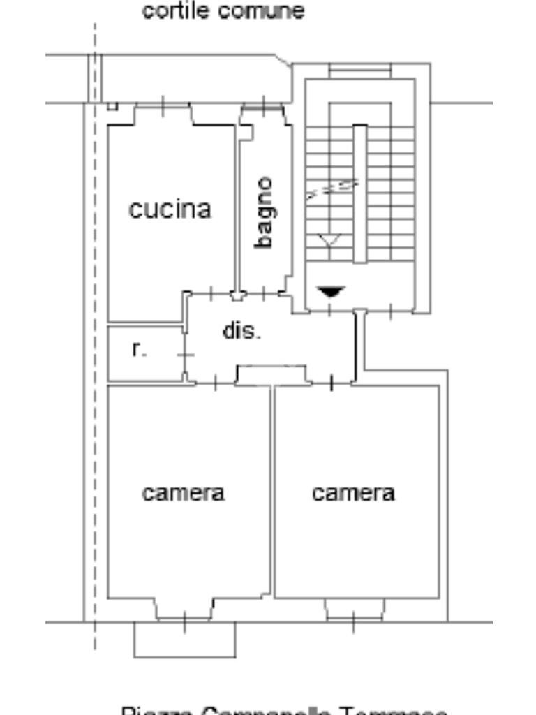 Trilocale Piazza Tommaso Campanella, Torino (zona Parella) - planimetria 1