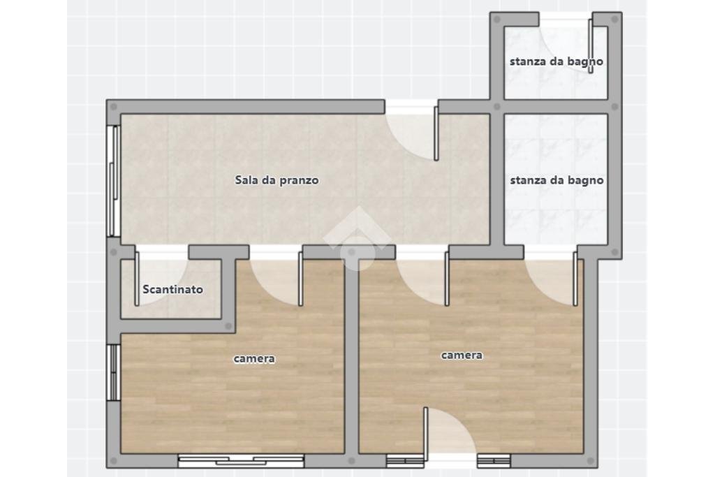 Three-room apartment Corso Regina Margherita, Torino (neighborhood San Donato) - floor plans 1
