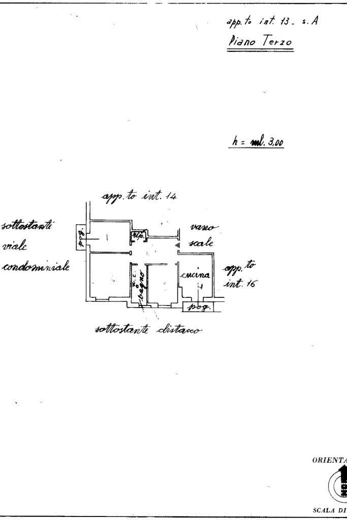 Four-room apartment Via Cornigliano, Genova (neighborhood Cornigliano) - floor plans 1