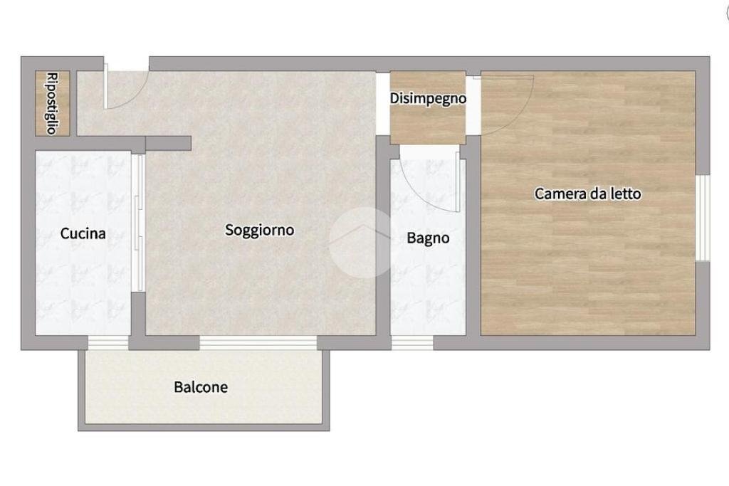 Bilocale Via Console Marcello, Milano (zona Villapizzone) - planimetria 1