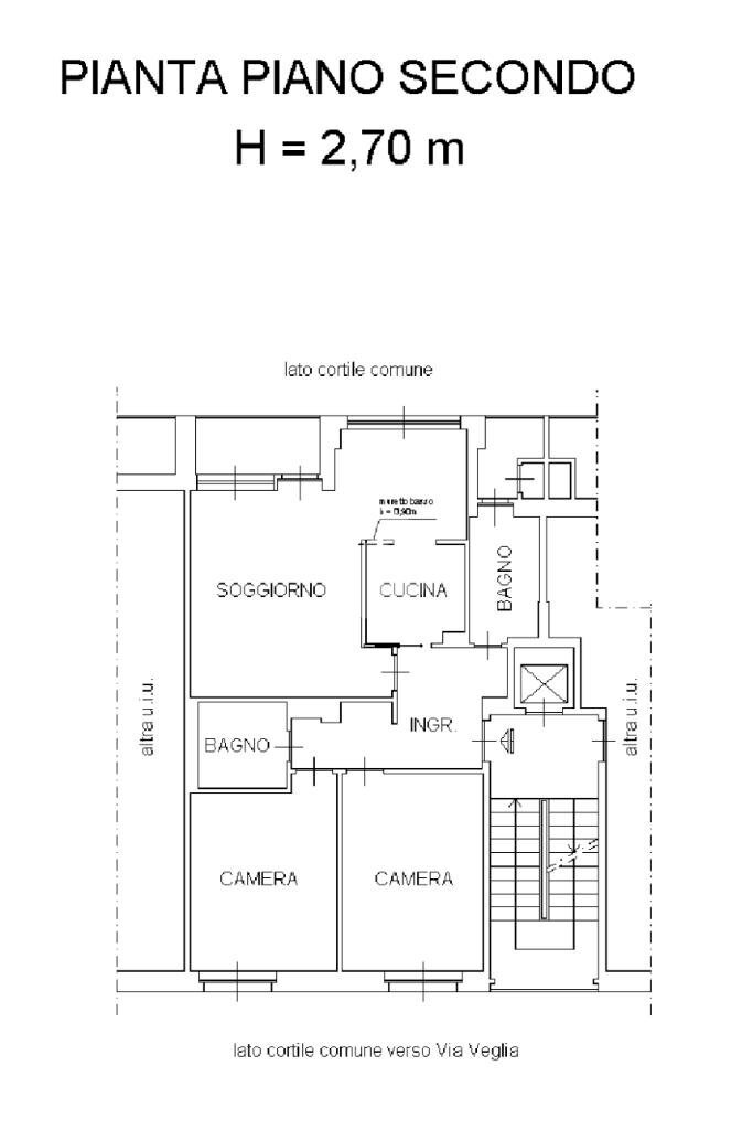 Four-room apartment Via Veglia, Torino (neighborhood Mirafiori Nord) - floor plans 1