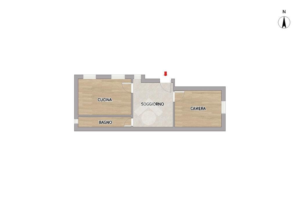 Three-room apartment Via Enrico Cernuschi, Genova (neighborhood Teglia) - floor plans 1