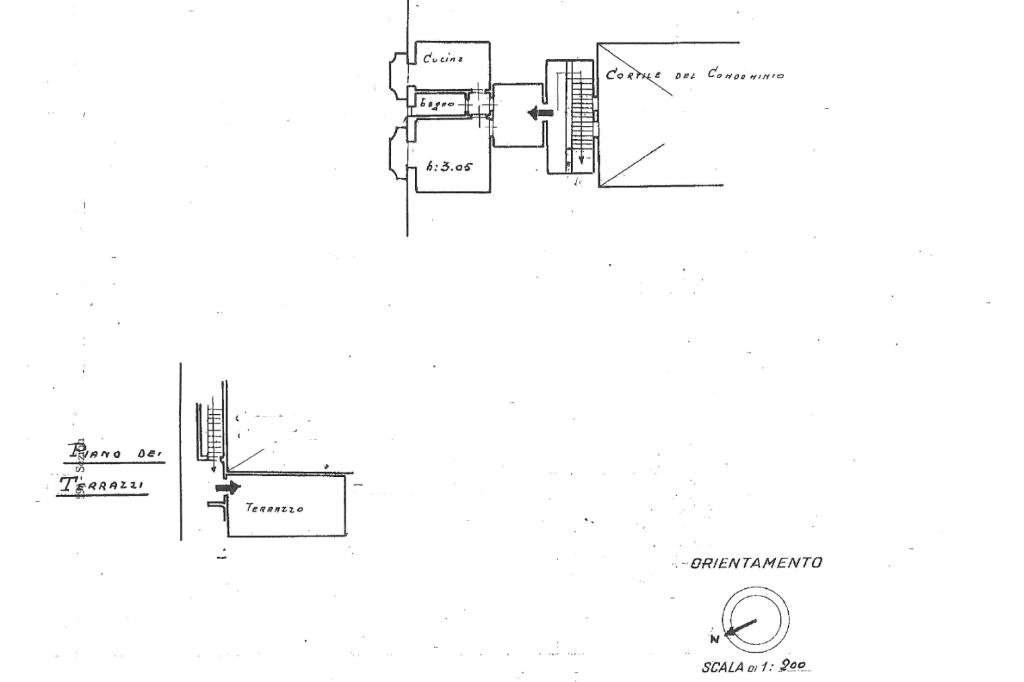 Two-room apartment Passo Olivette, Genova (neighborhood Marassi) - floor plans 1
