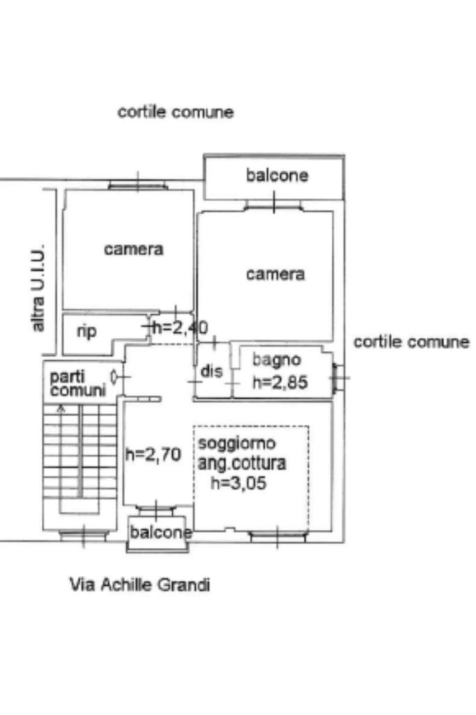 Trilocale Via Achille Grandi, Lainate - planimetria 1