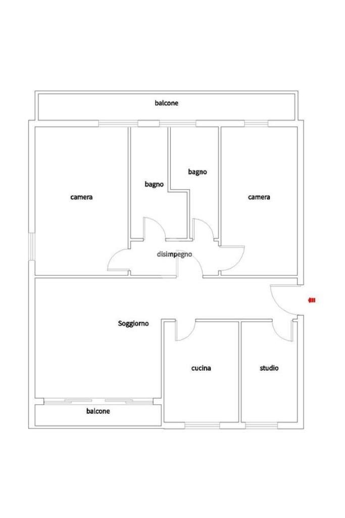 Trilocale Via Giovannino Guareschi, Parma (zona Malandriano) - planimetria 1
